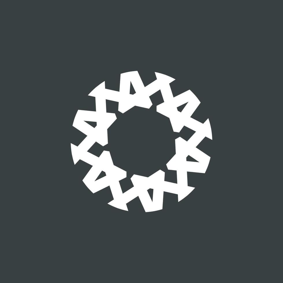 Abstract Circle White Line Logo Template Illustration Design. EPS 10. vector
