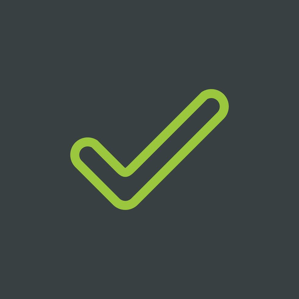 Green Outline Check Mark Logo Template Illustration Design. EPS 10. vector