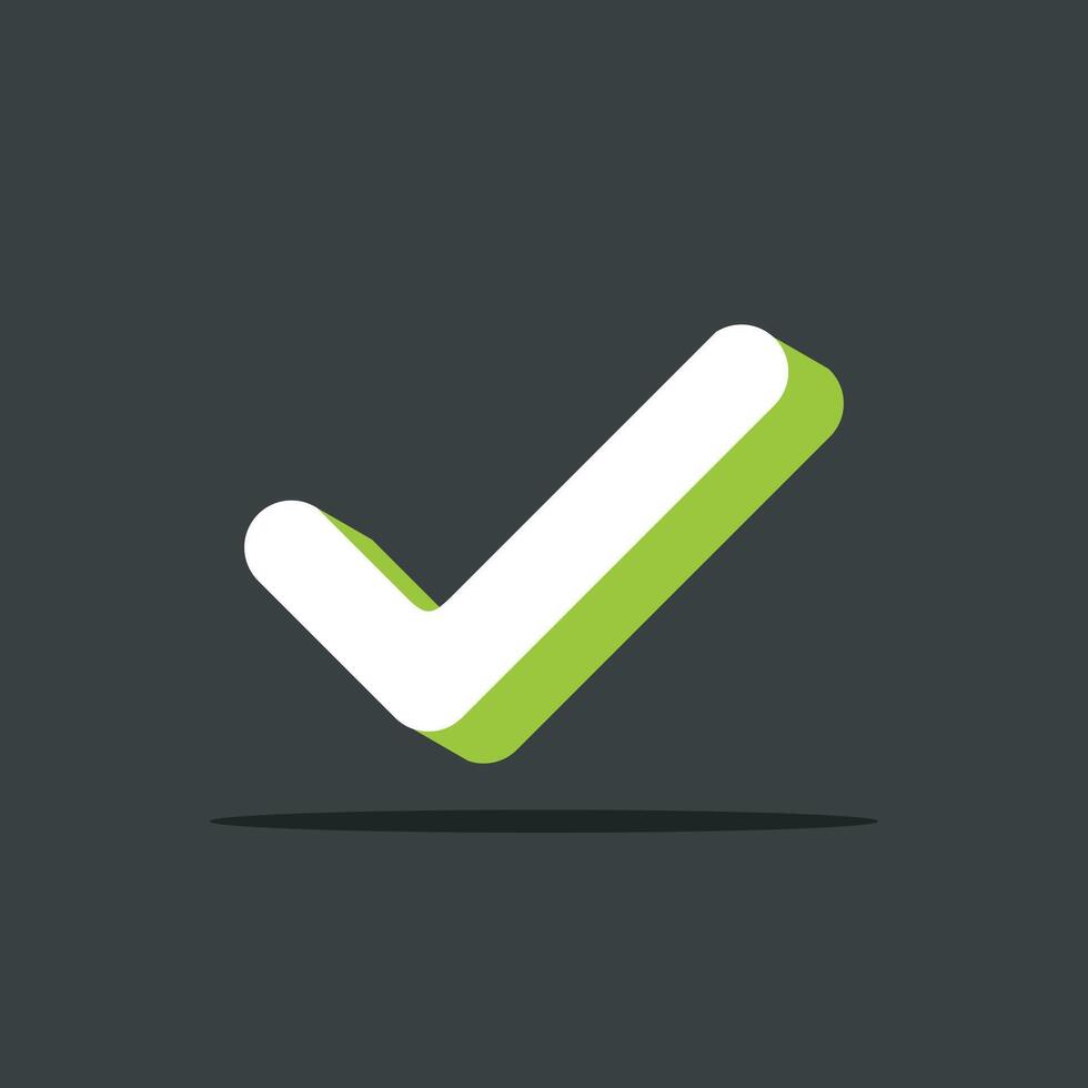 White Green Check Mark Logo Template Illustration Design. EPS 10. vector
