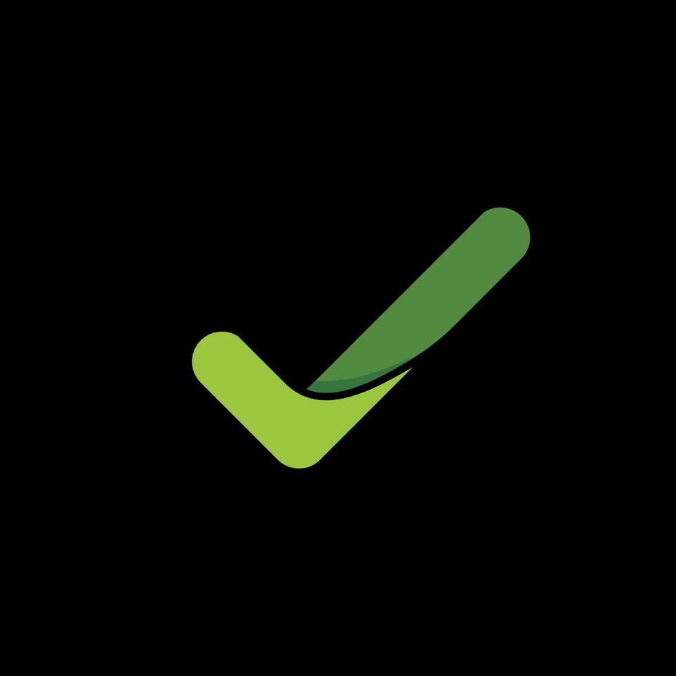 Folded Green Check Mark Logo Template Illustration Design. EPS 10. vector