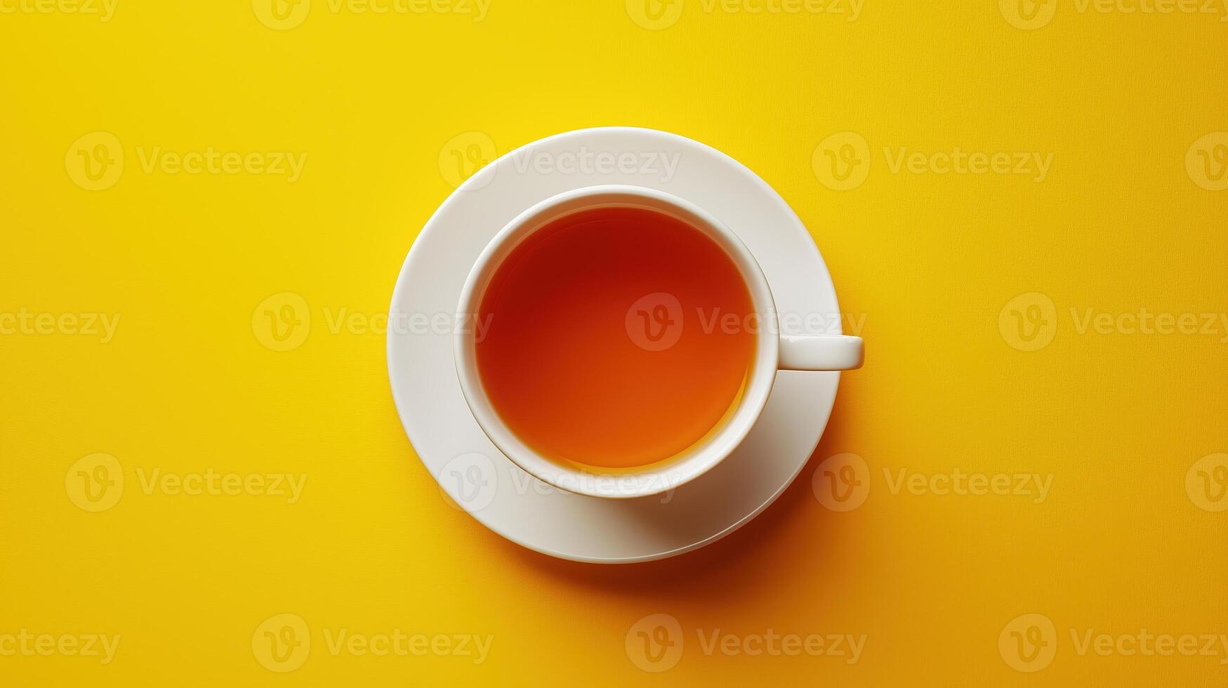 white cup of tea on a turquoise background 3 photo