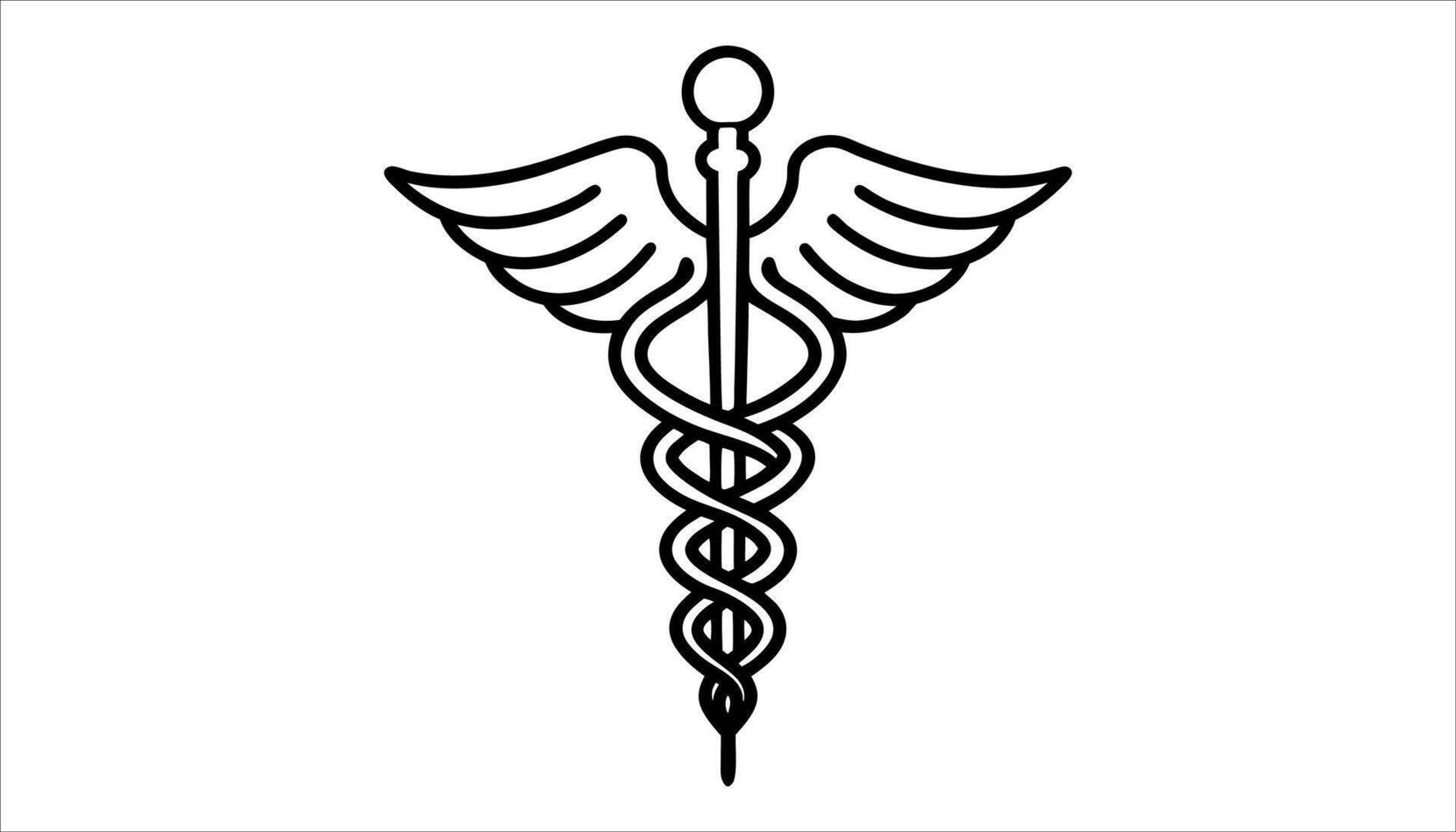 Caduceus Medical Symbol with Wings - Healthcare and Medicine Icon vector