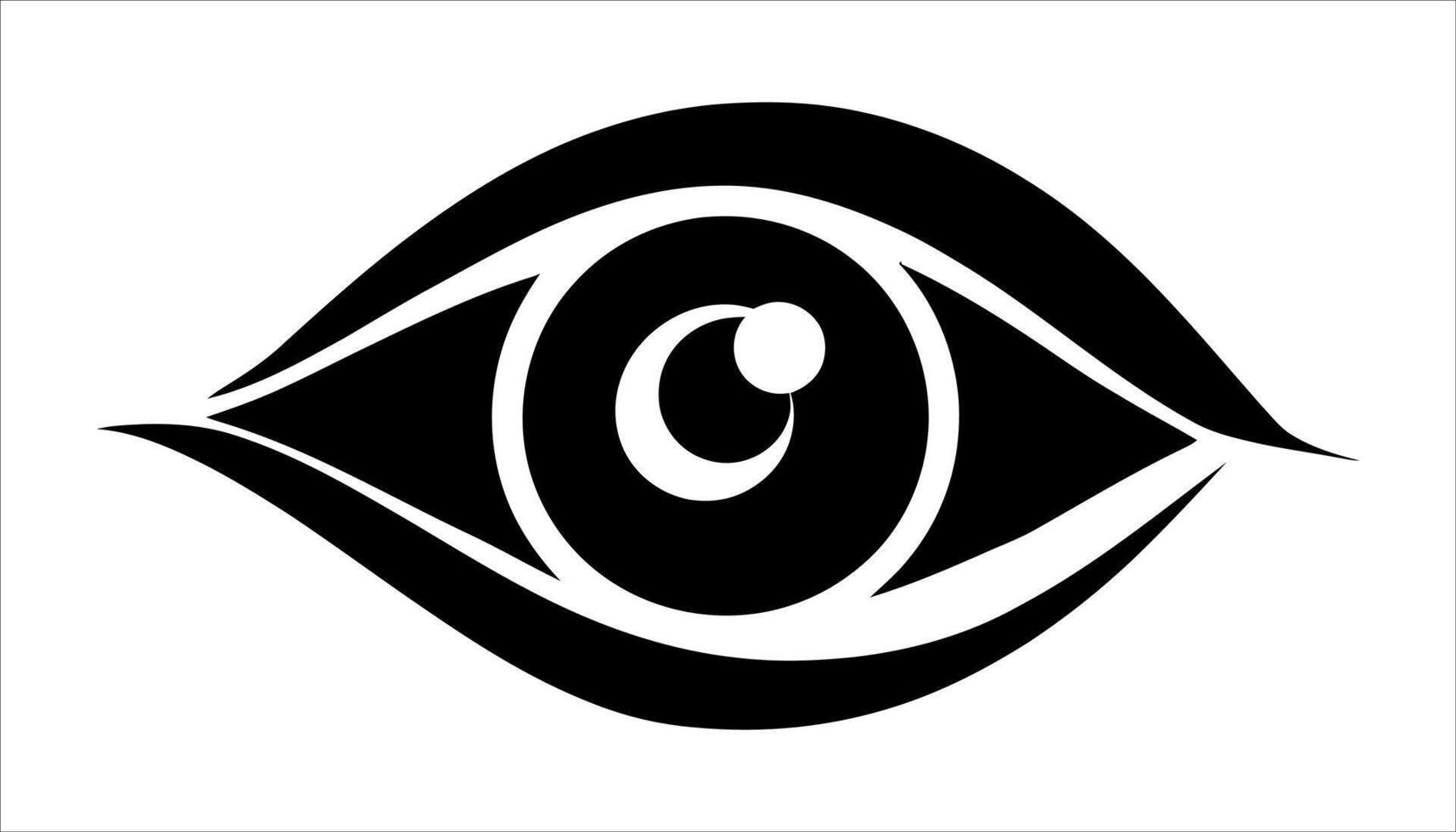 Abstract Eye Symbol with Intricate Swirl Pattern vector