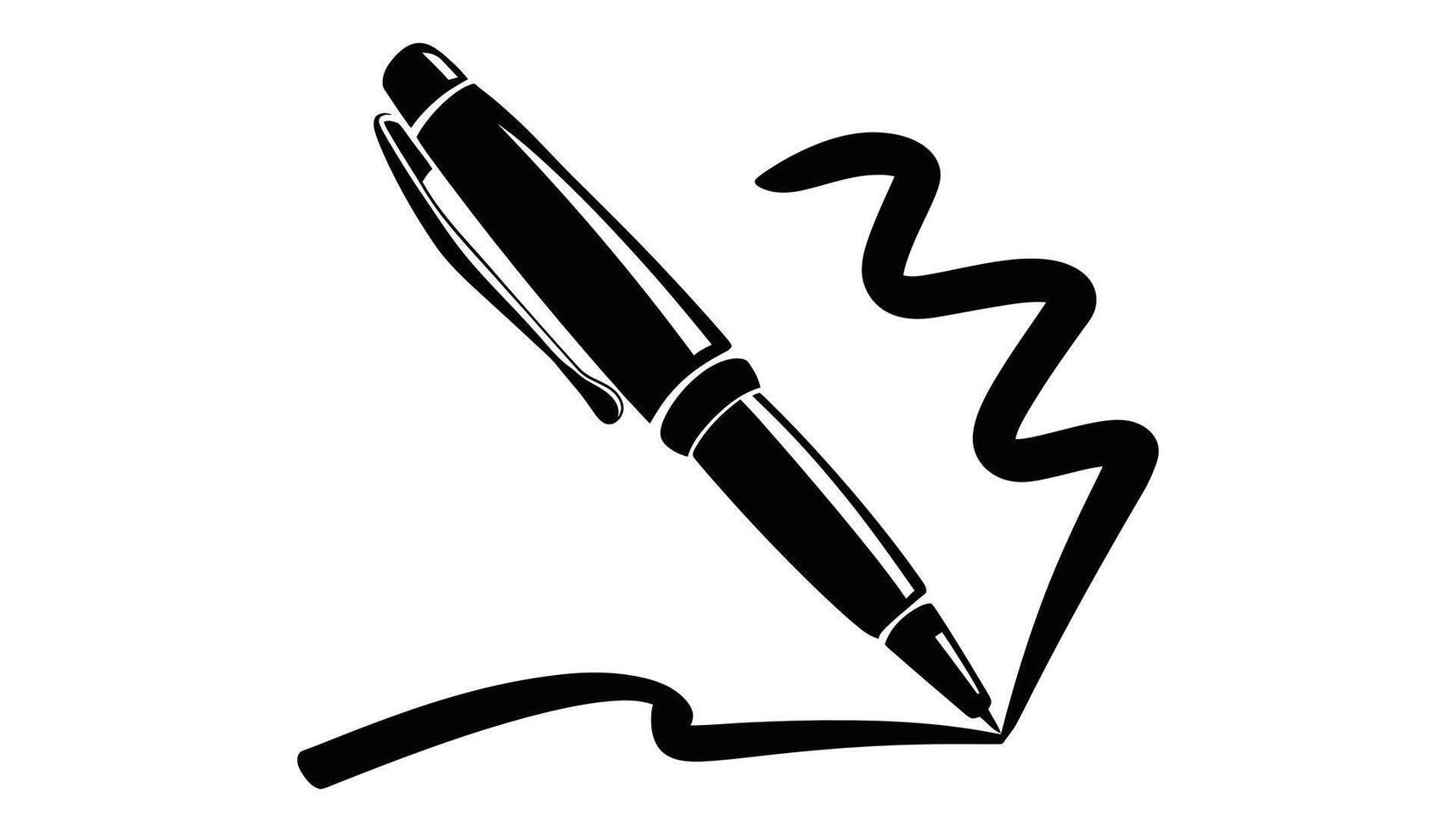 Creative Pen Drawing Sketch Design vector