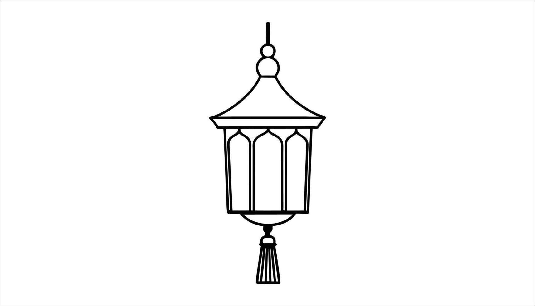 Hanging Lantern Decorative Oriental Lantern Design vector