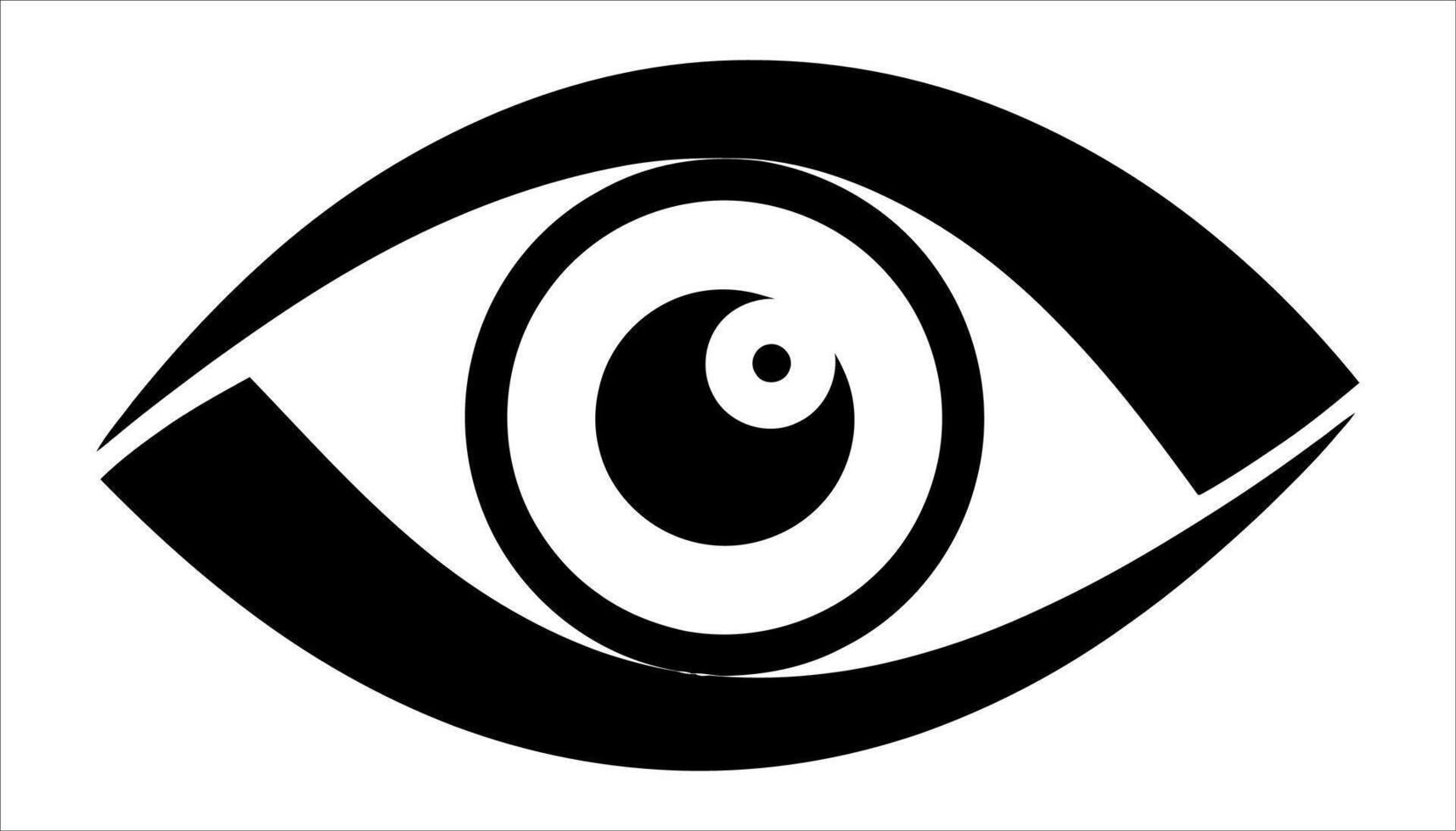 Eye Illustration with Swirling Inner Circle Design vector