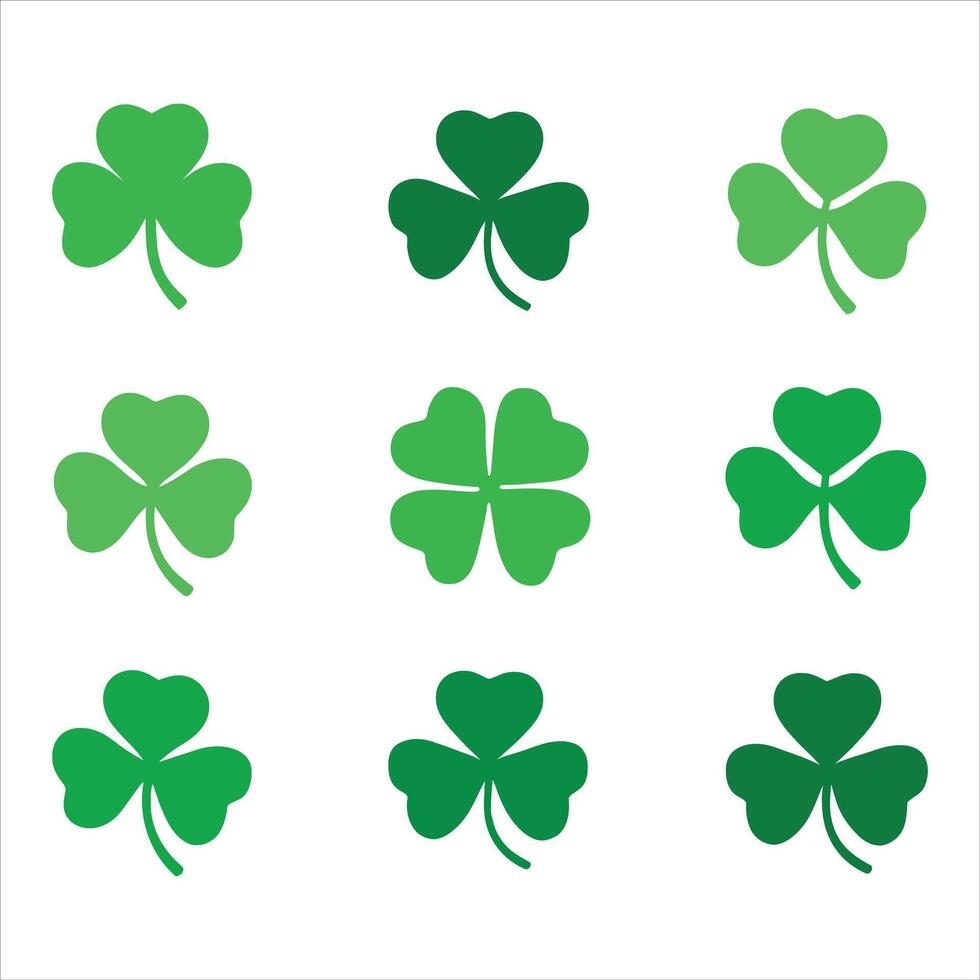 Shamrock Leaf Green Clover Symbol for Luck and St. Patrick's Day vector