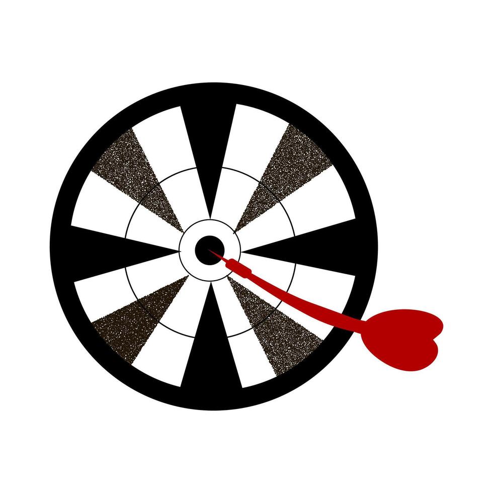 Graphic isolated icon design dartboard, arrow heart shape vector
