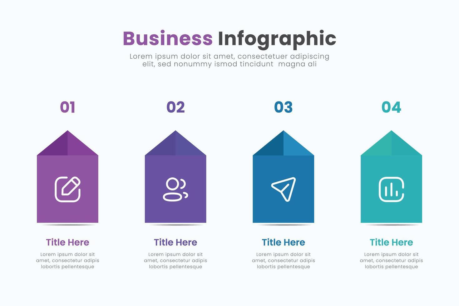 Business infographic template design. Timeline concept with 4 steps. Can be used for presentations, workflow layout, diagram, web design, Illustration. vector