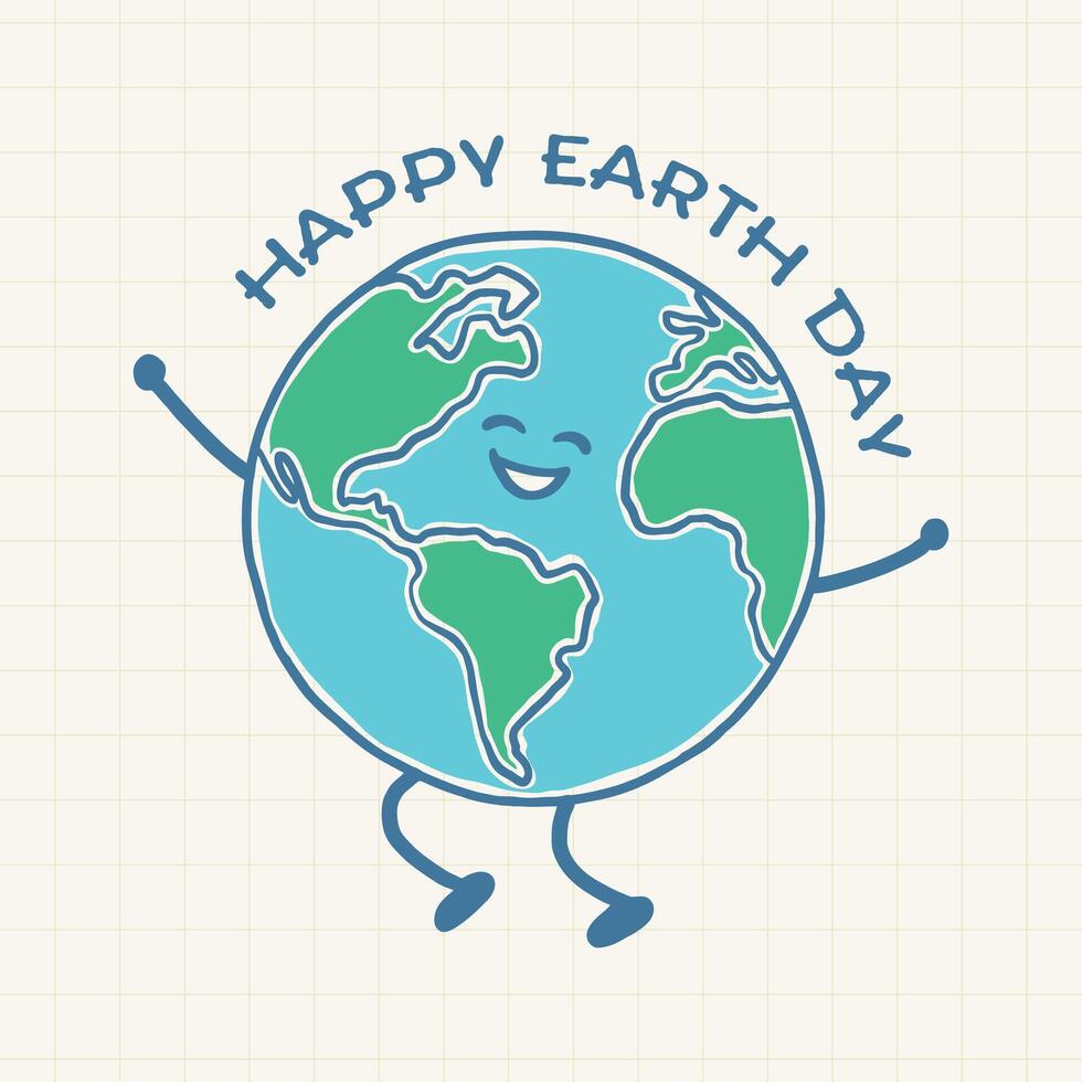 Happy Earth Day Illustration for Apparel T-shirt Design vector