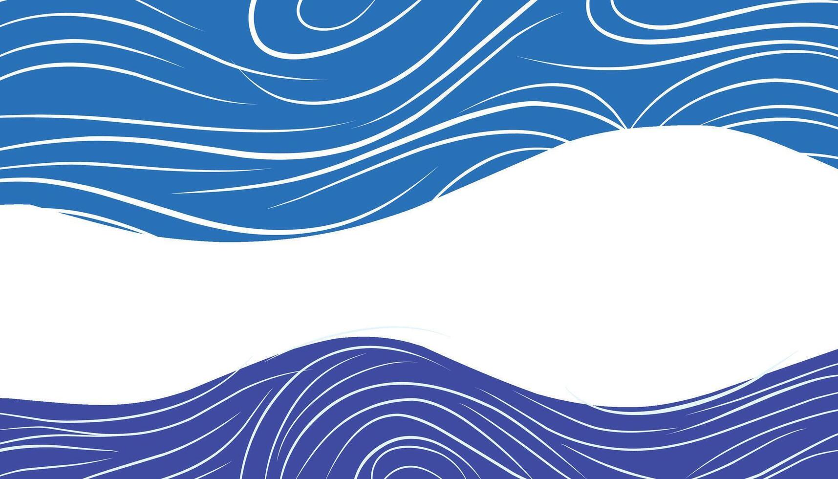 A blue and white background with waves vector