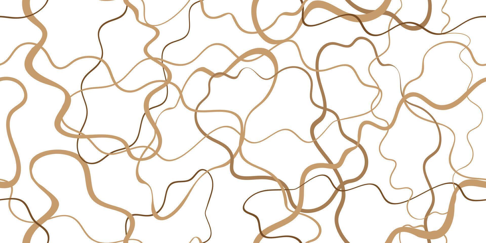 Seamless abstract pattern web design mocha mousse color smooth organic lines warm beige tones creates elegant and sophisticated visual effect white background vector
