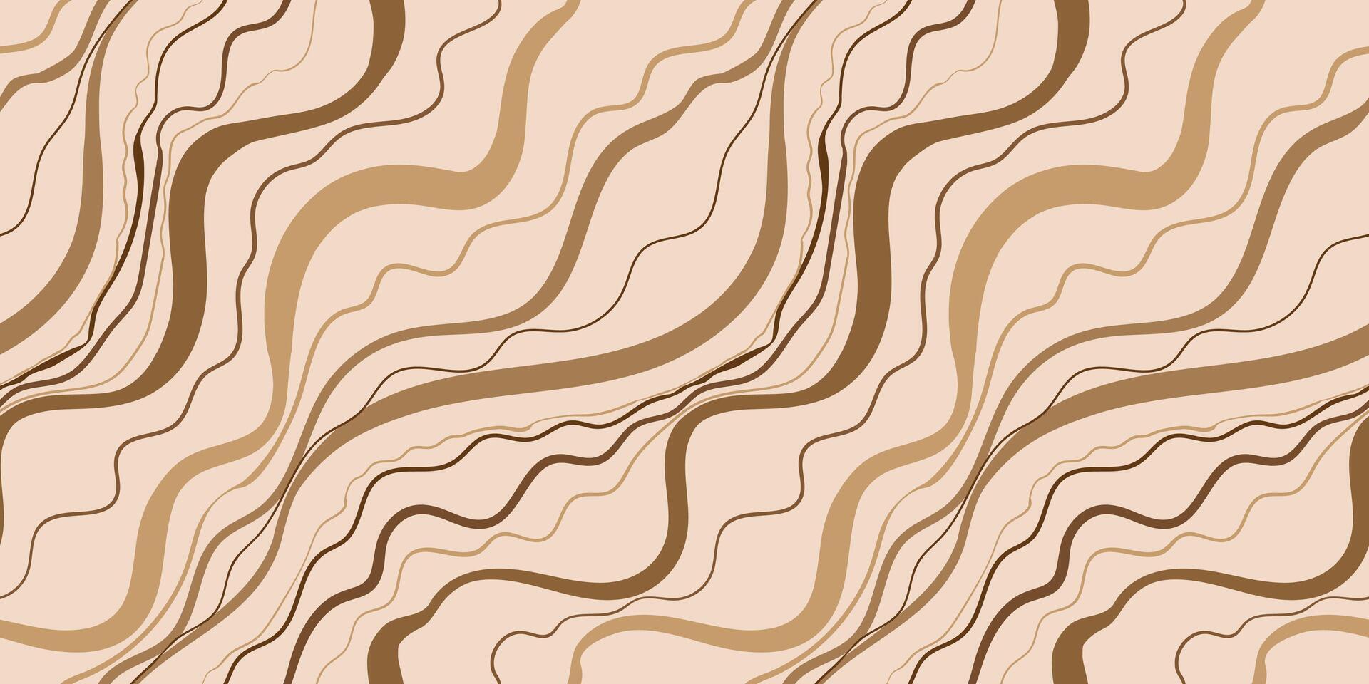 Seamless mocha mousse abstract pattern with flowing, organic lines in warm earthy tones, creating a smooth, elegant, and sophisticated visual effect vector