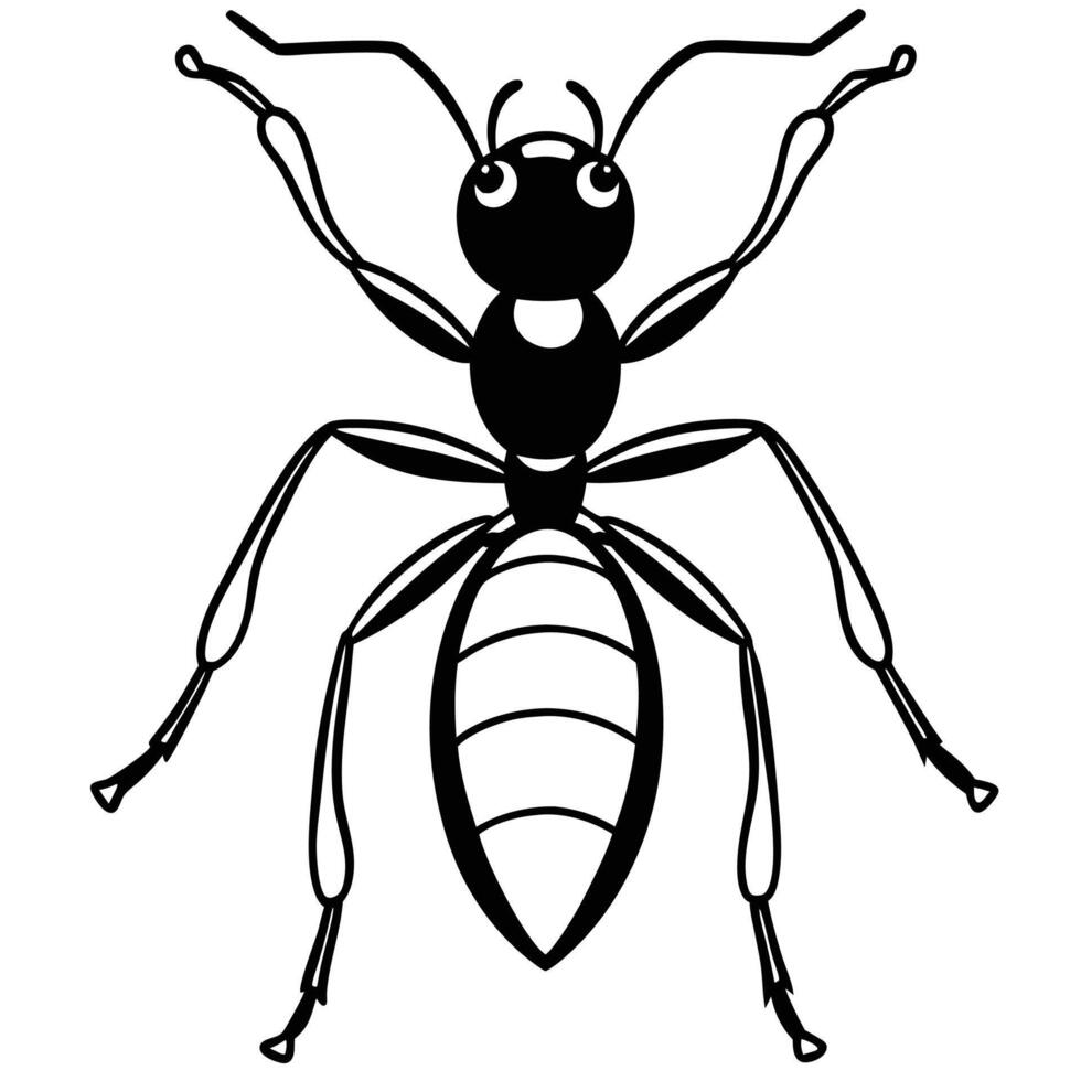 ant insect silhouette illustration vector