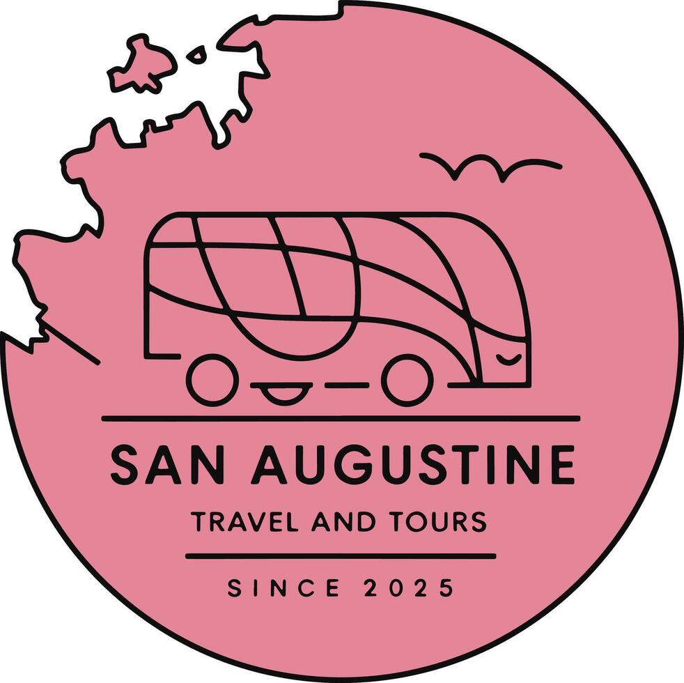 bus logo icon design for tour and travel vector