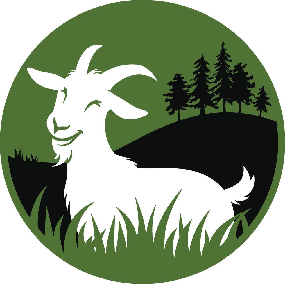 goat logo icon design illustration stock image vector