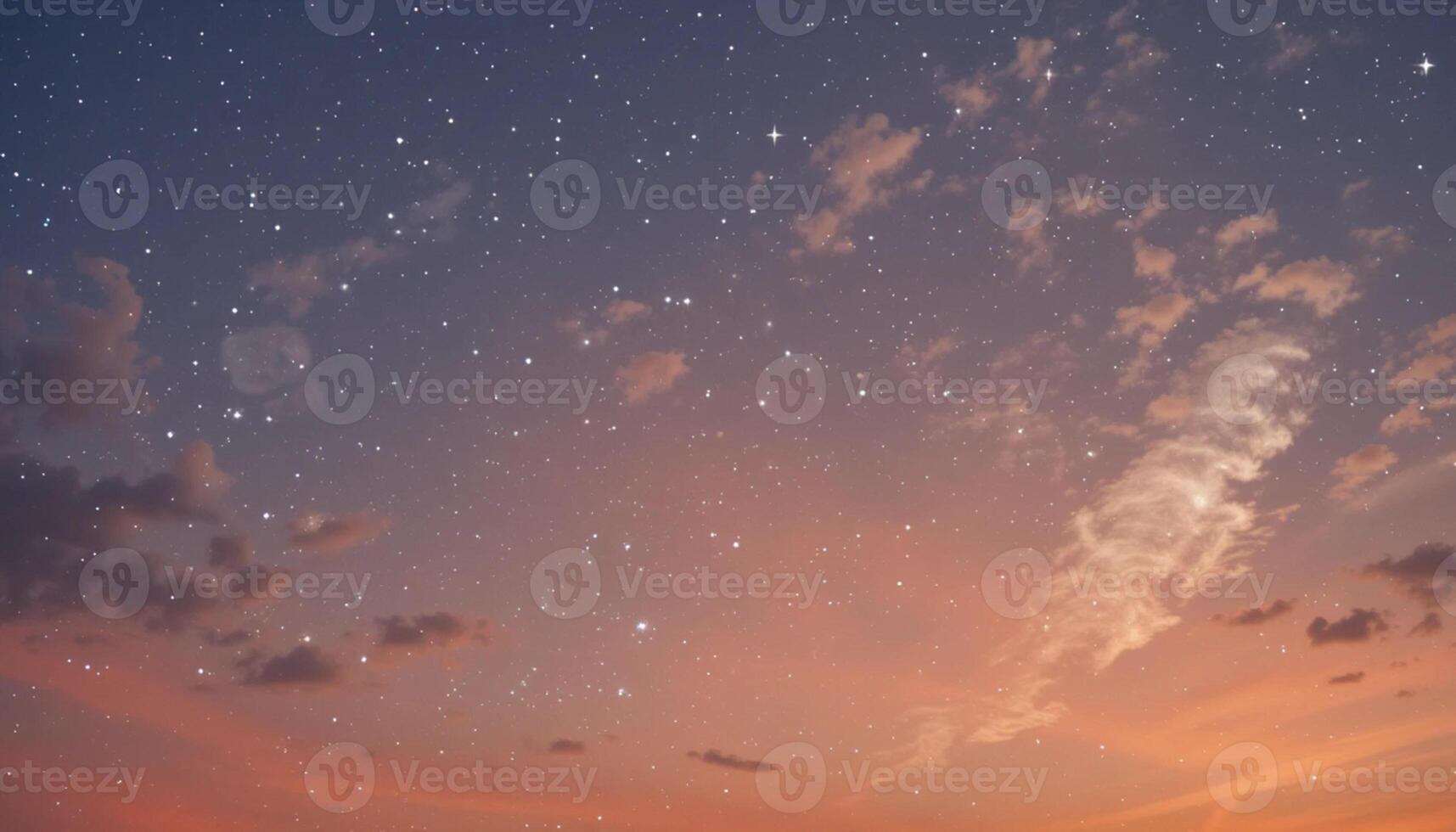 The sky is filled with stars and clouds photo