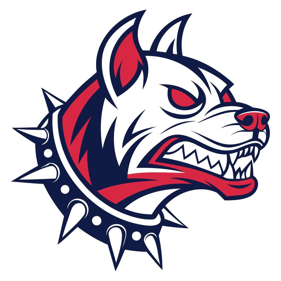 Angry Dog Face Bold and Powerful Canine Illustration vector
