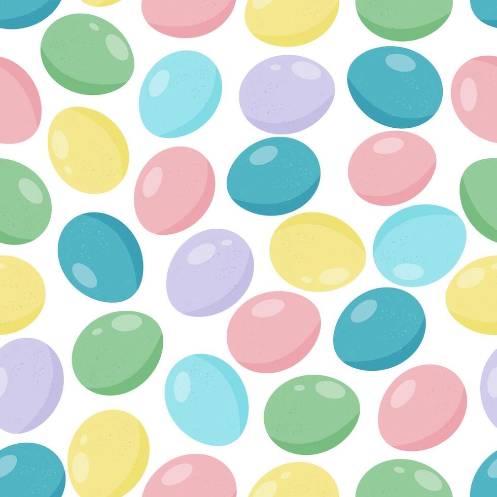 Colorful Easter Eggs Seamless Pattern Design vector