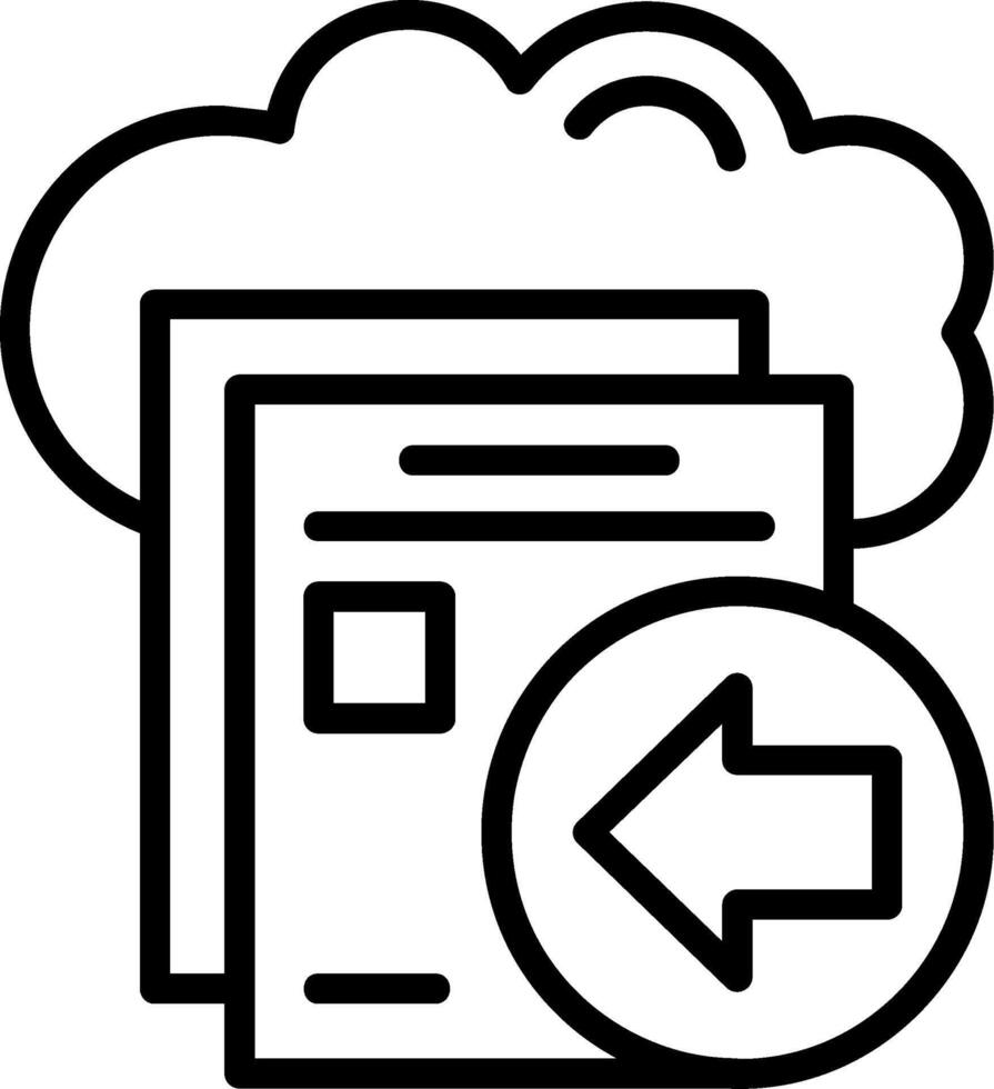 Undo Action Line Icon vector