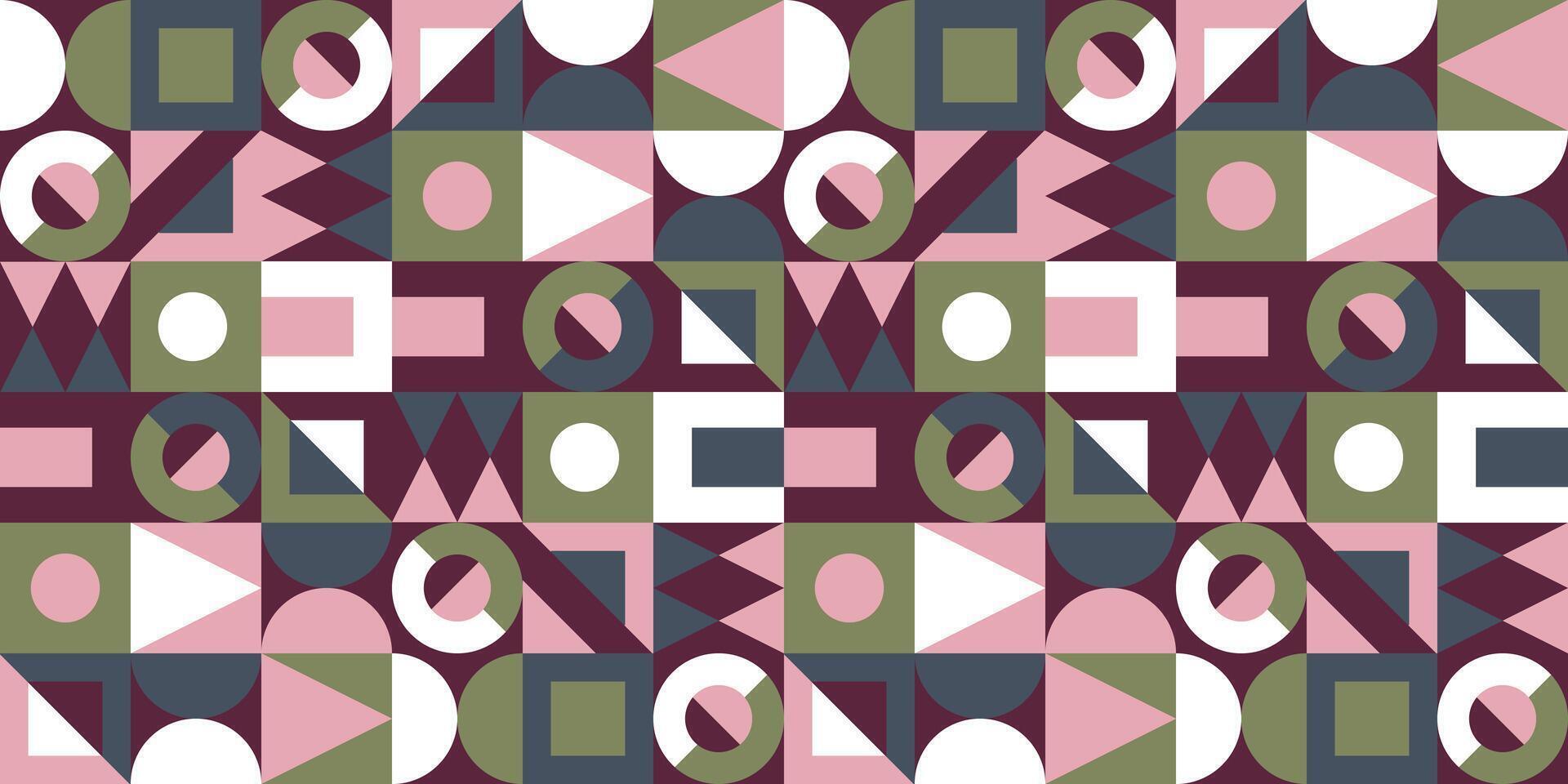 Seamless geometric pattern in retro memphis style. Colorful background. vector