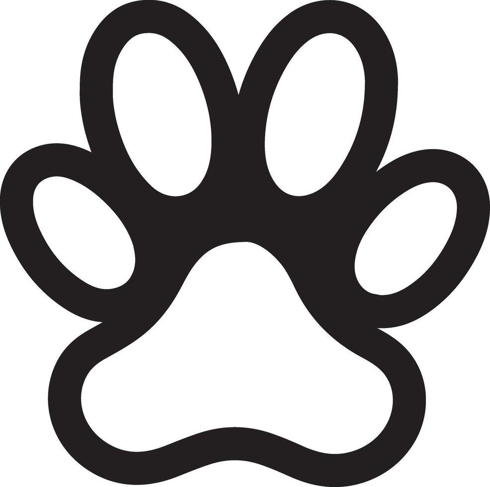 Dow paw icon design on white background vector