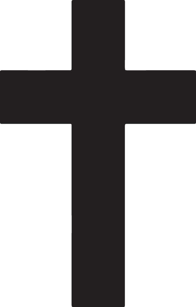 Christian Cross silhouette icon design vector
