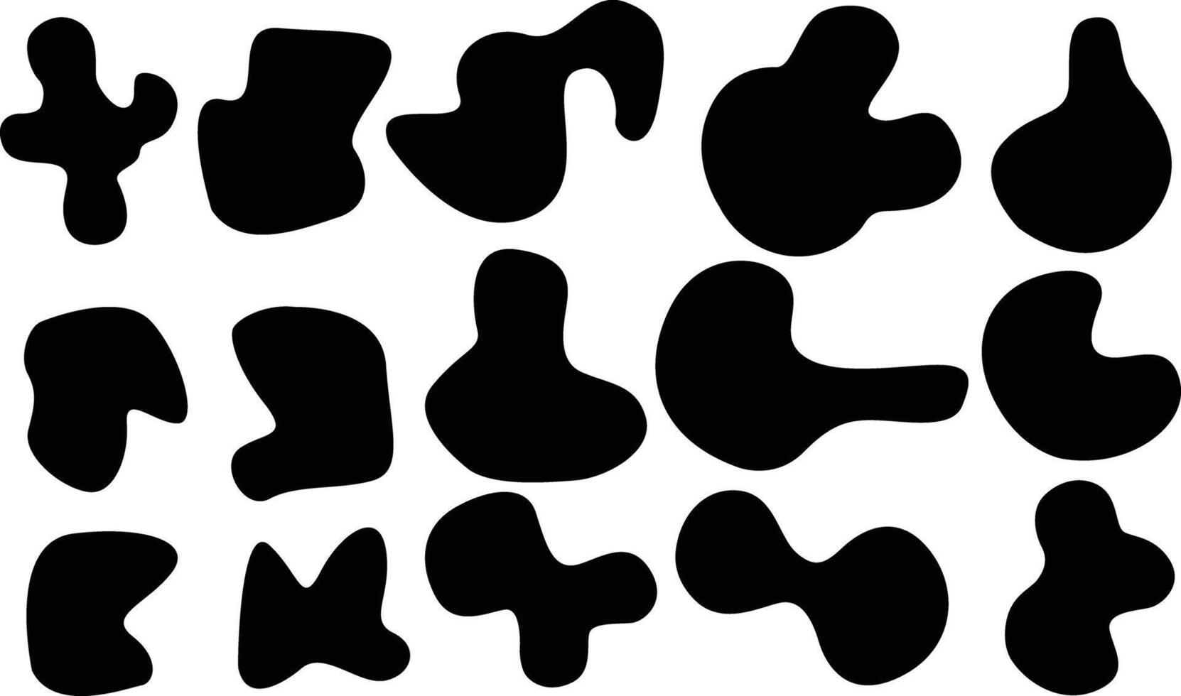 Unique Black Blob Shapes for Modern and Minimalist Illustrations vector