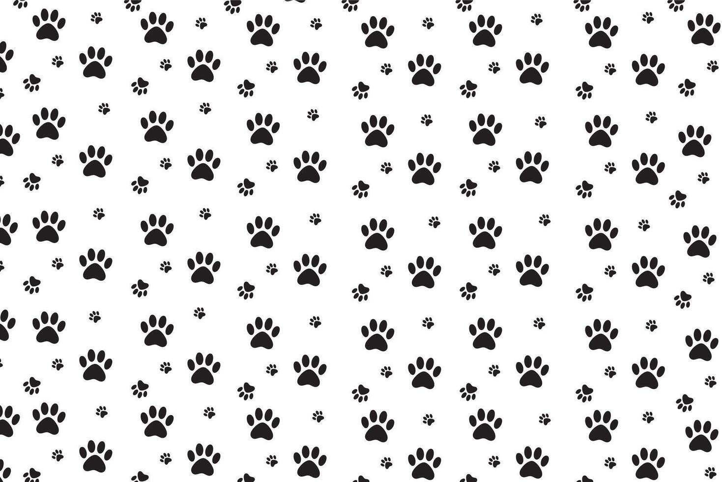 Dog paw print pattern background vector