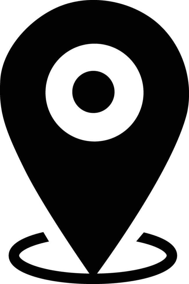 Creative Location Pin Icon for Contemporary Maps vector