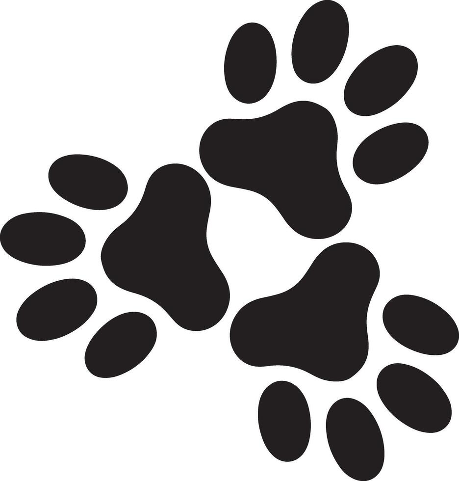 Pet paw design on white background vector