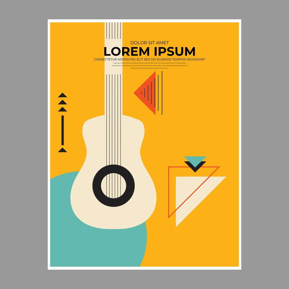 Best Guitar Music Poster Guitar Fest 2025 vector