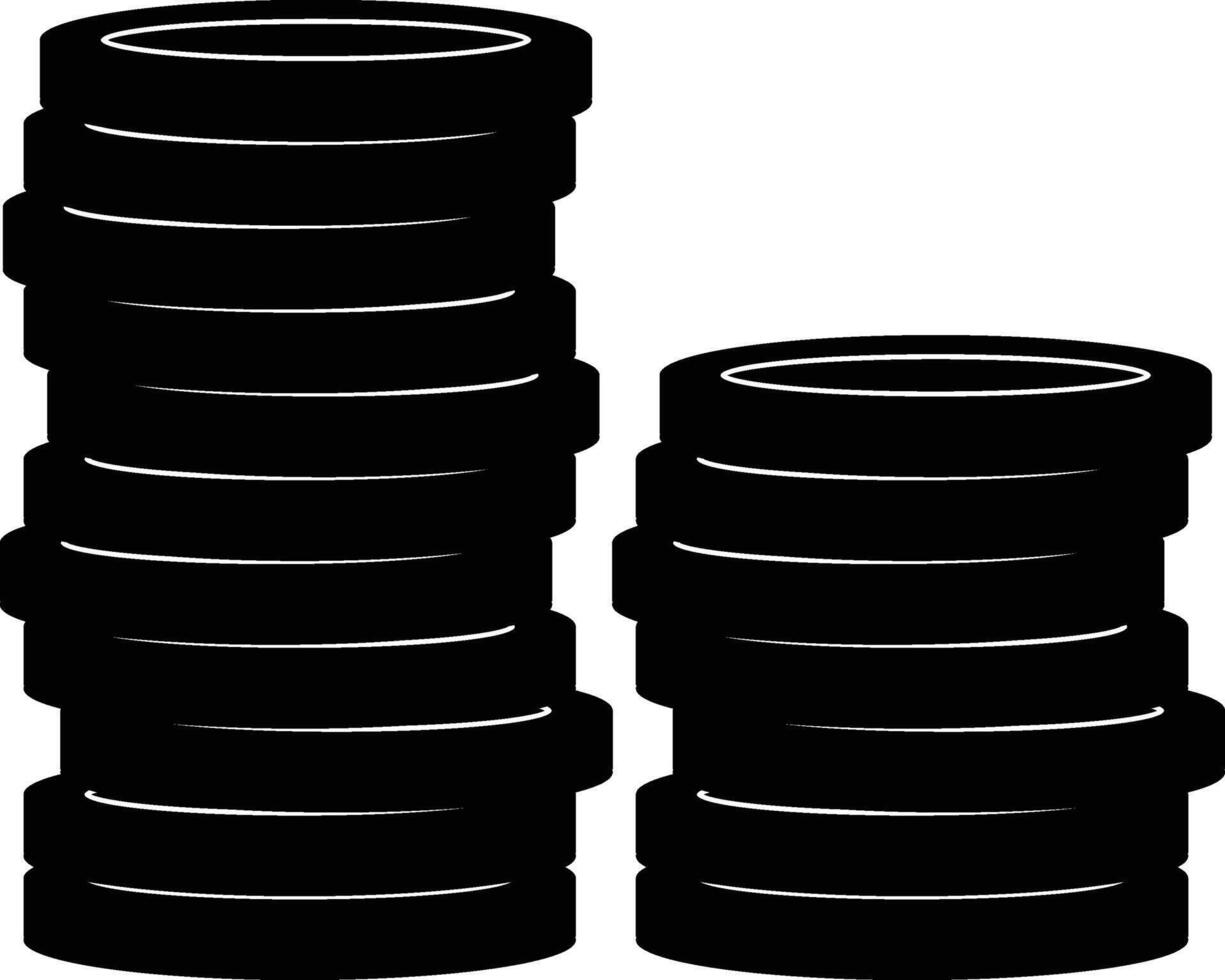 A Pile of Coins Fintech Icon vector