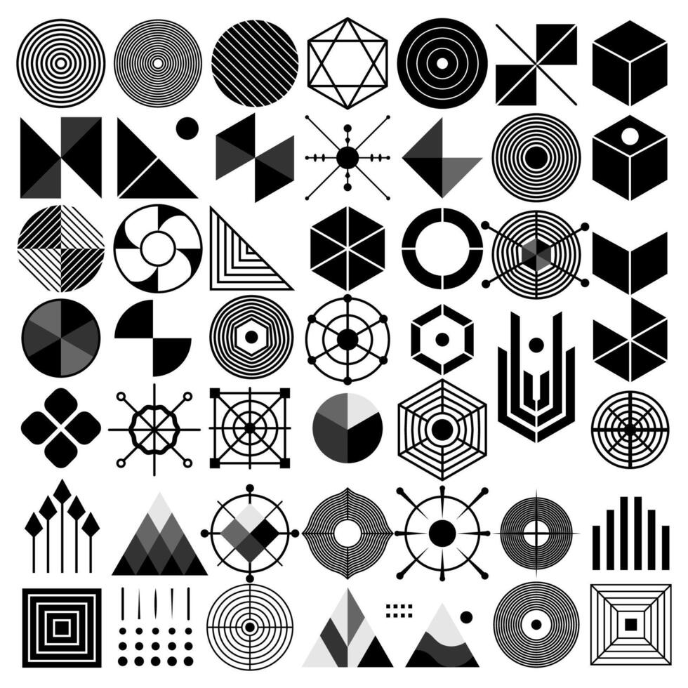 Geometric shape element . Isolated on white background. vector