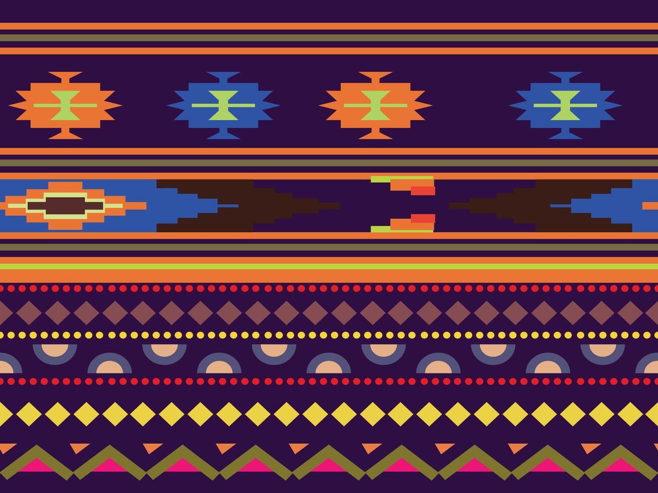 a colorful tribal pattern with a tribal design vector