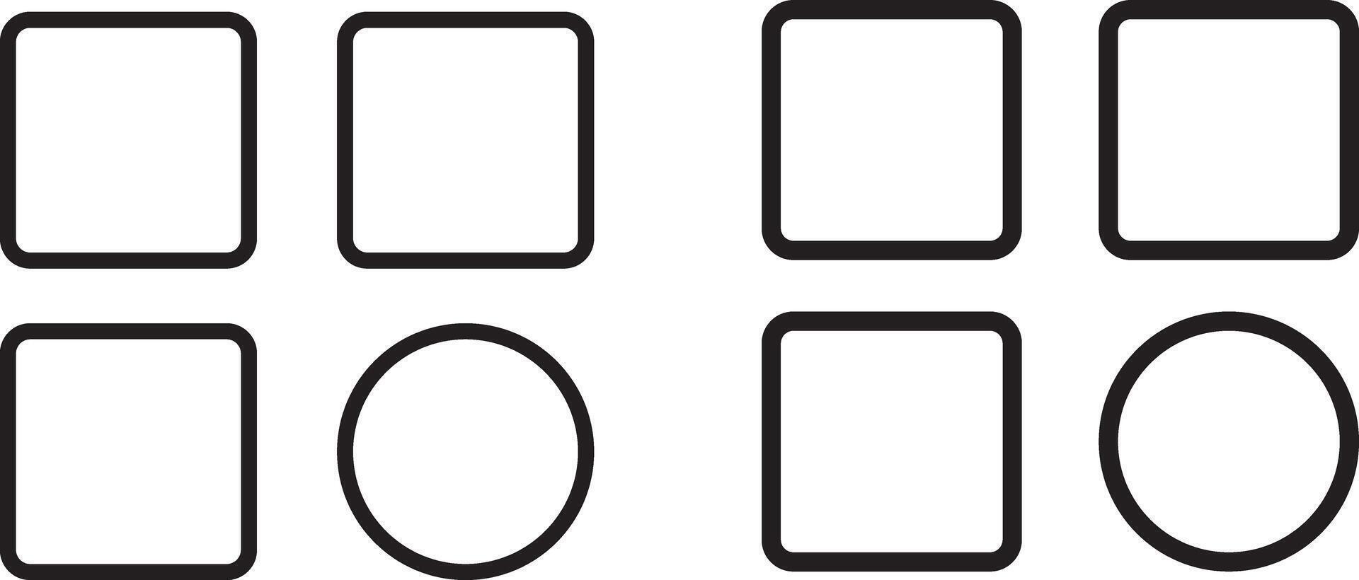 grid menu icon, navigation button for User Interface, set of linear web icons, symbol valentines sign design, vector