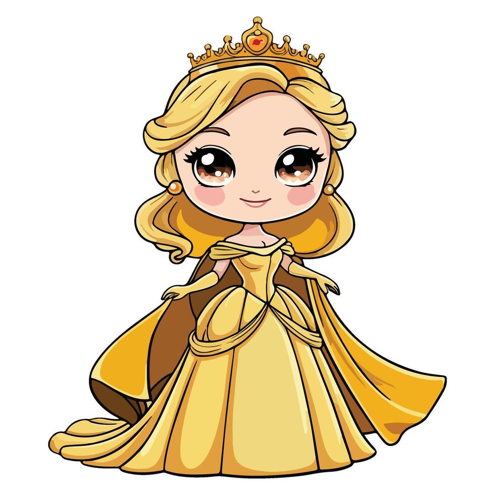 The Softly Glowing Princess in Yellow vector