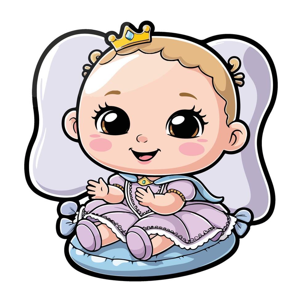 The Crowned Infant Heir vector