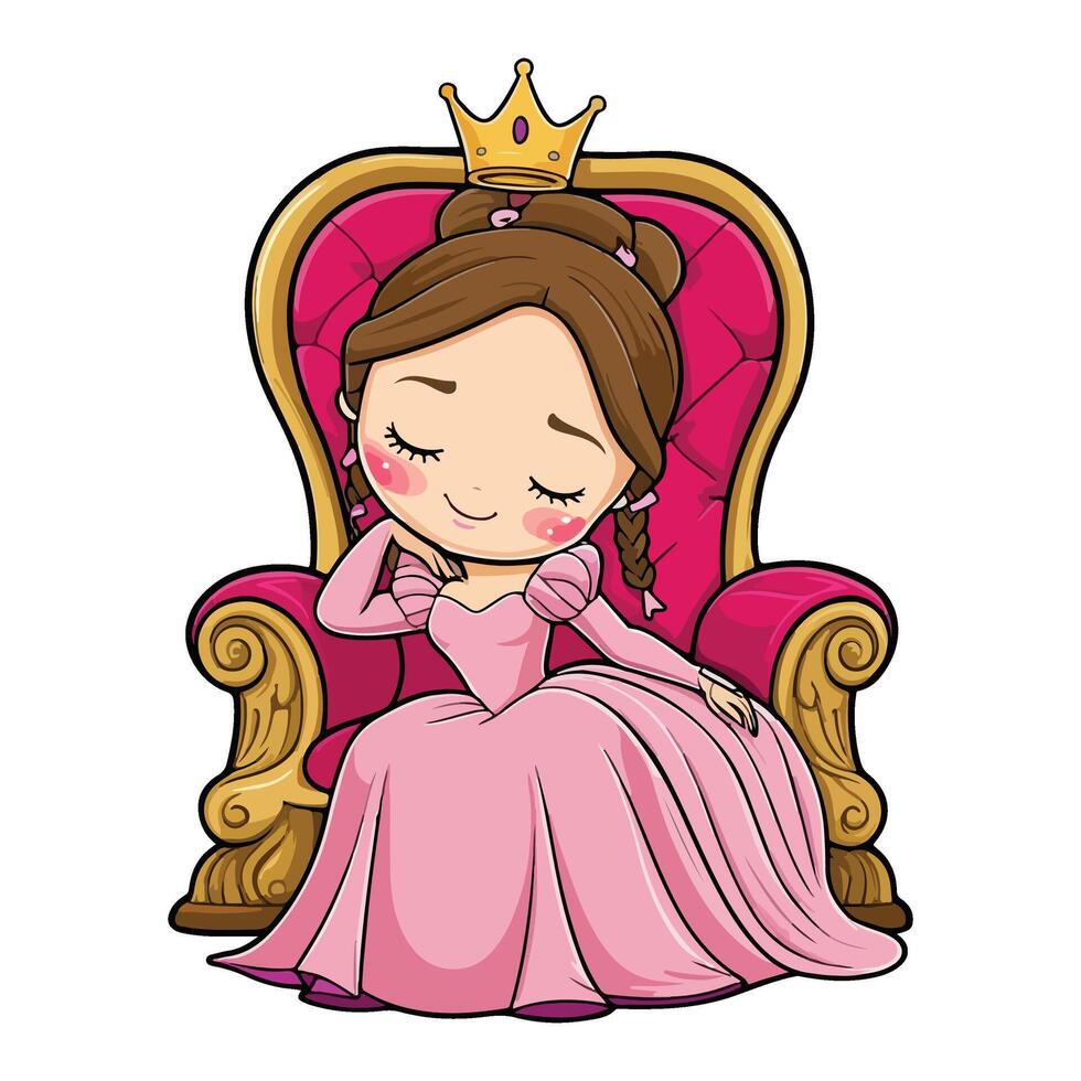 The Dreamy Princess in a Soft Glow vector