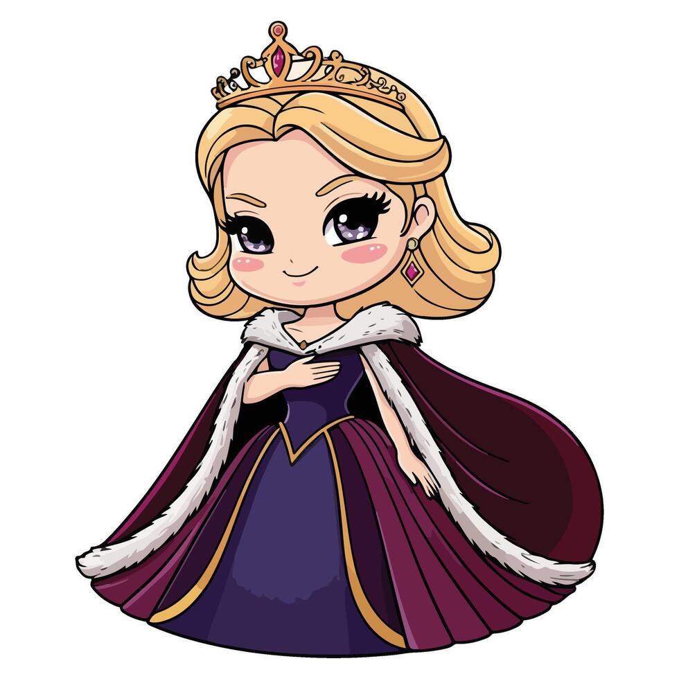 The Sparkling Princess in Purple vector