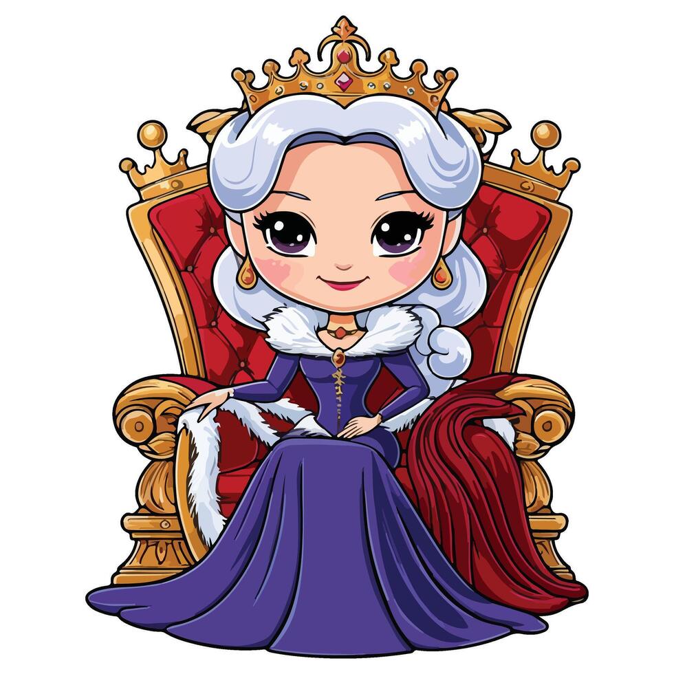 The Crowned Beauty in Deep Purple vector