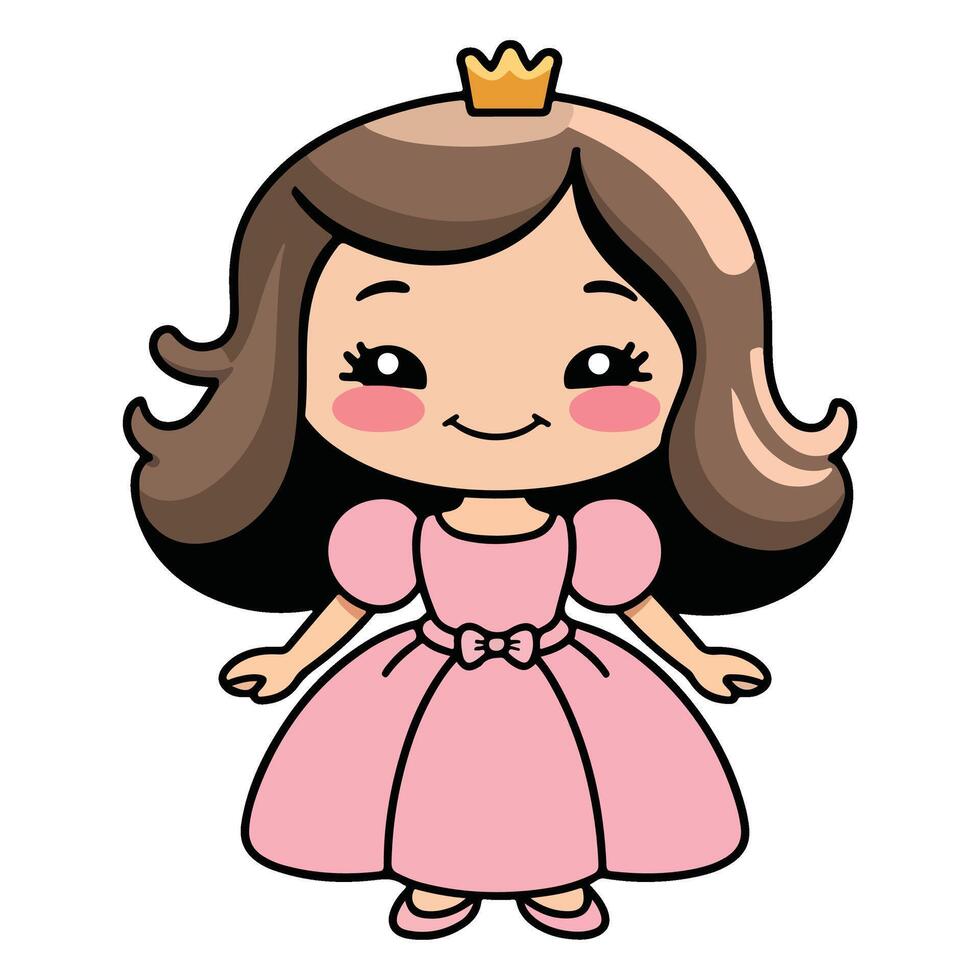 The Royal Elegance of a Pink Gown vector