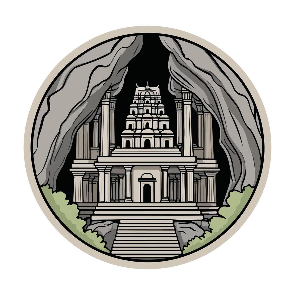 Forgotten Mystical Ruins vector