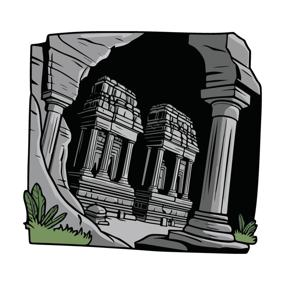 The Lost Sacred Site vector