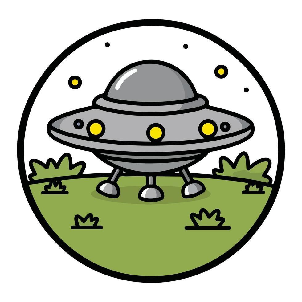 The Glowing Disc in the Sky vector