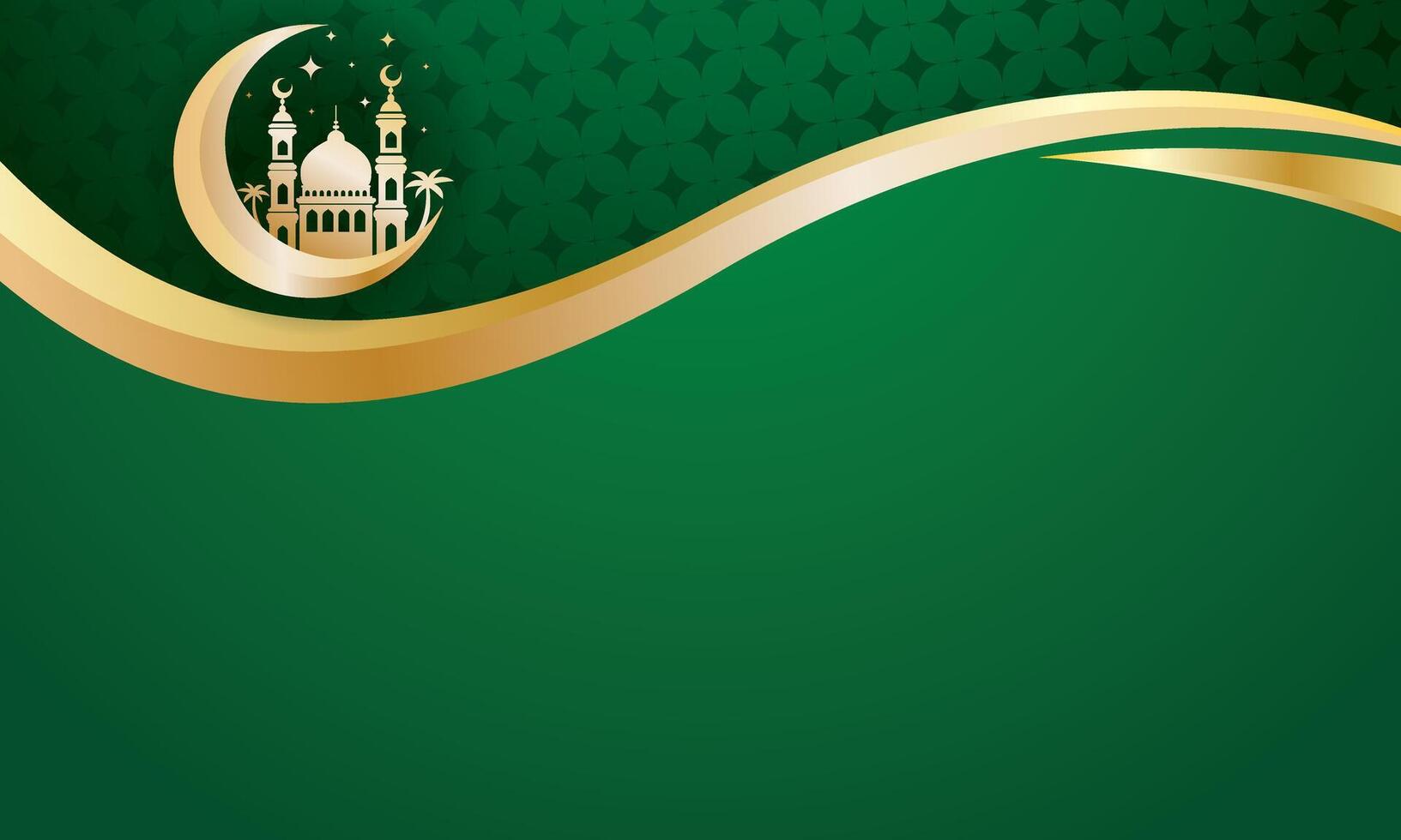 Ramadan kareem banner with luxury ornaments green ramadan eid mubarak background vector