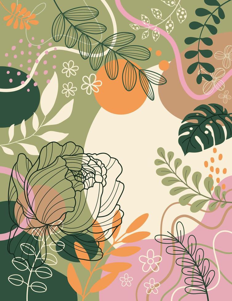 Design banner frame spring background. vector