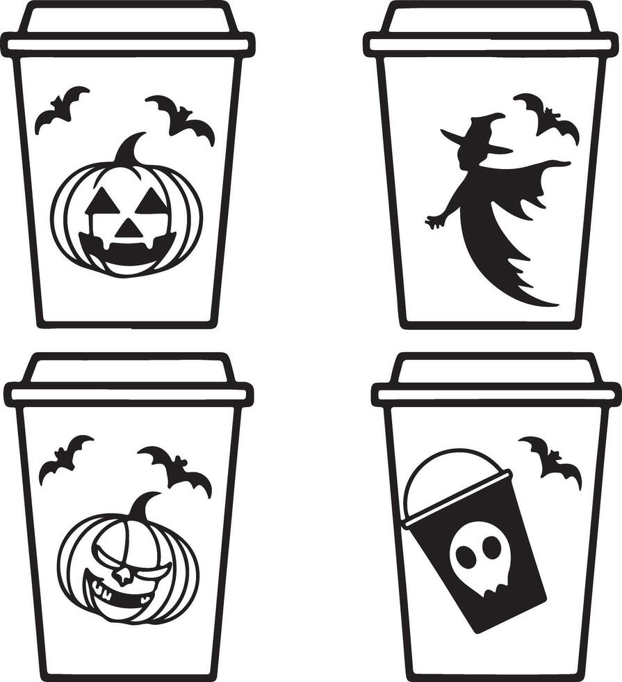 Halloween Demonic Cup vector