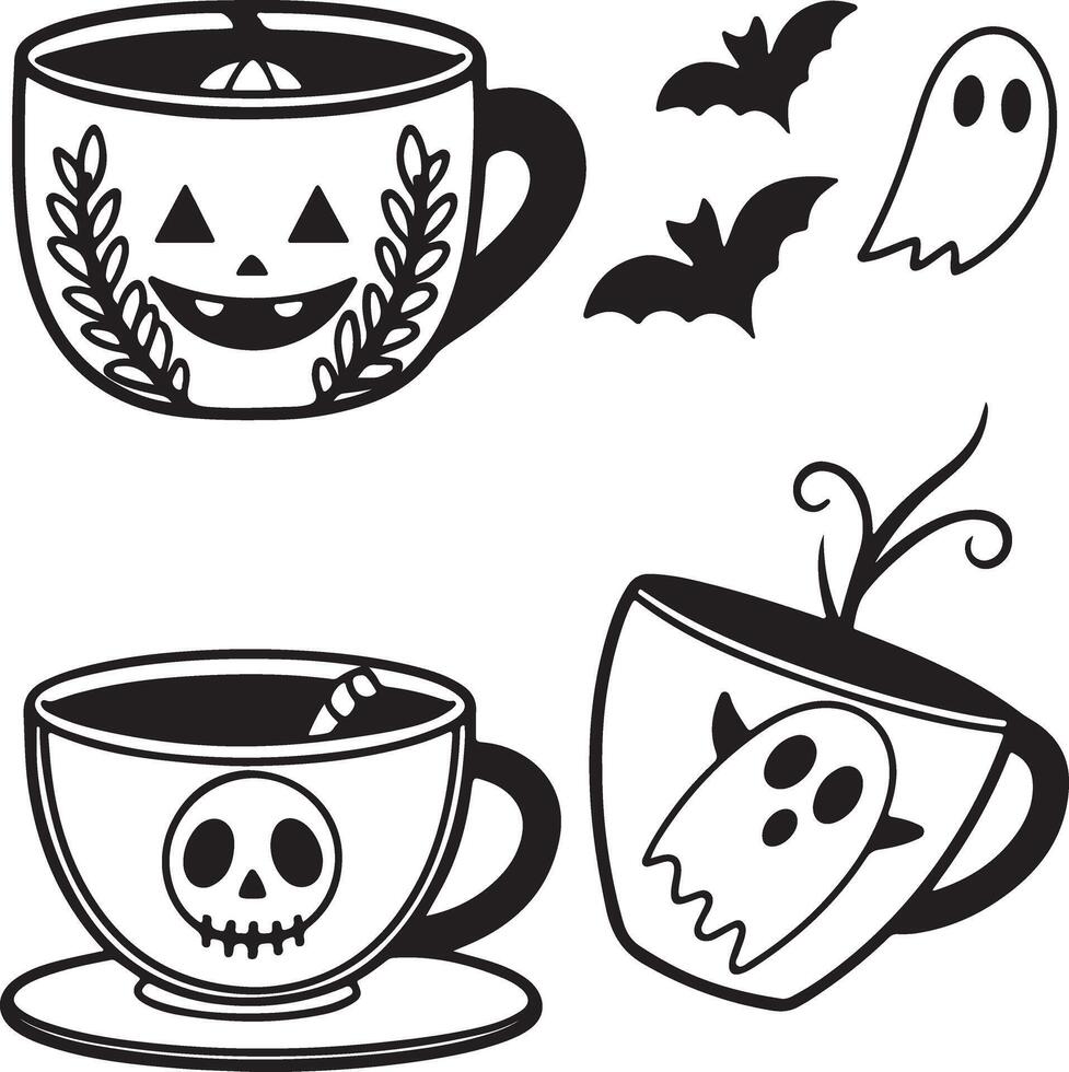 Skull Shaped Coffee Mug Magic Potion Cup vector