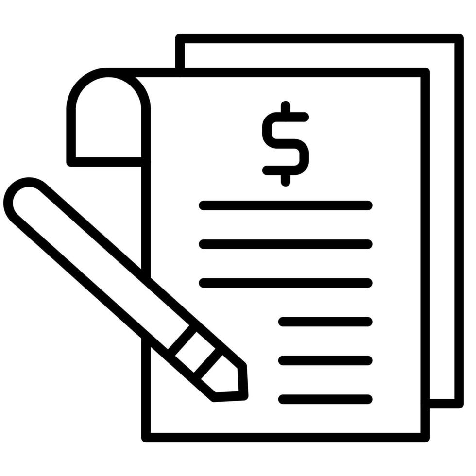 business proposal concept outline icon vector